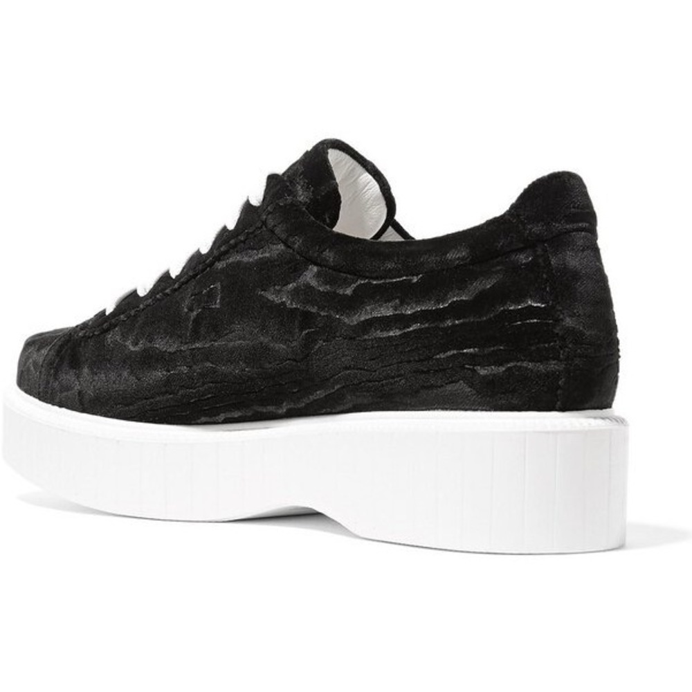 Robert Clergerie Pasket Velvet Platform Sneaker Black EU38 US7.5 BNIB - Picture 3 of 9